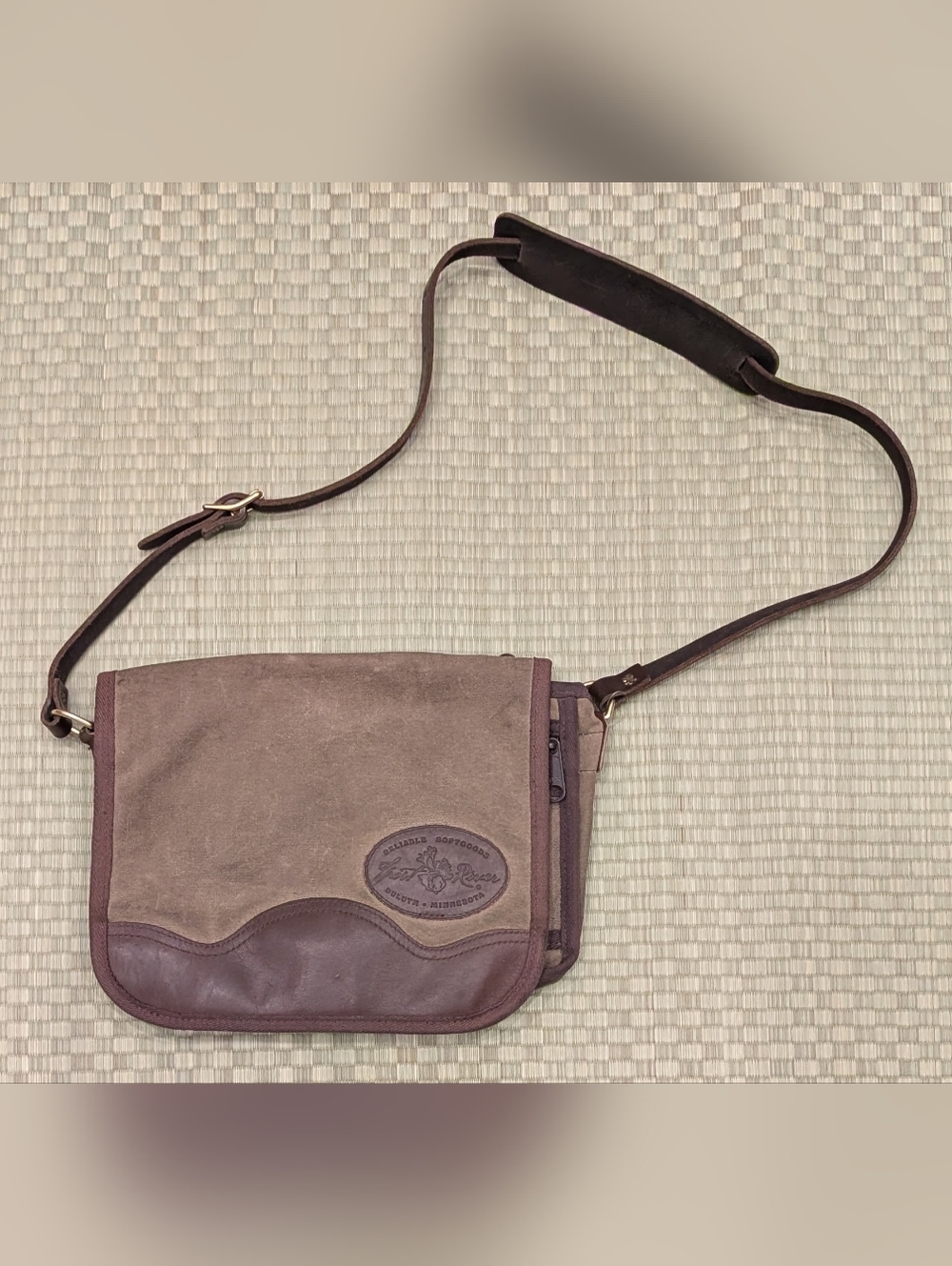 Frost River Little Manitou Shoulder Bag Canvas Leather Strap Made in USA